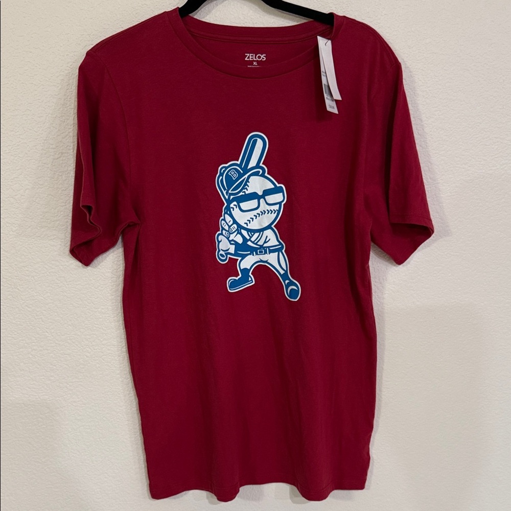 ZELOS Maroon Graphic Tee